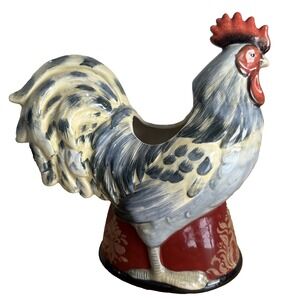 Certified International Susan Winget 9" Ceramic Rooster Planter